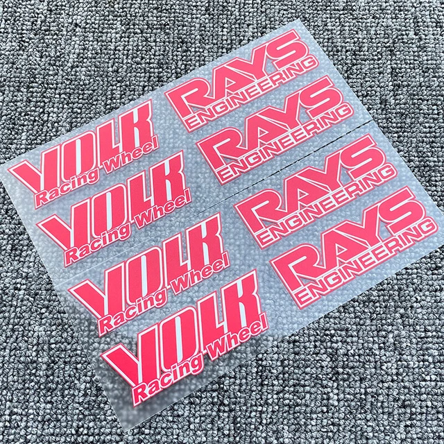 JDM JAPAN RAYS Engineering VOLK Racing TE37 Wheel decals RED sticker