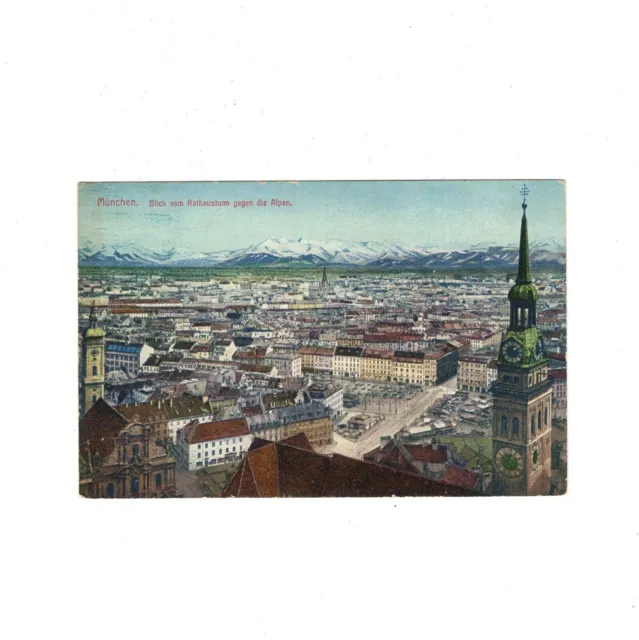 AK Ansichtskarte München / Blick vom Rathausturm gegen die Alpen