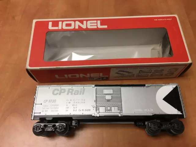 Lionel Canadian Pacific Box Car White Letters CP Rail 9730 6-9730 O Gauge