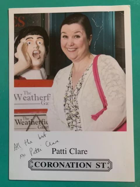 Patti Clare TV Actress (Coronation Street) Pre-Signed Cast Card