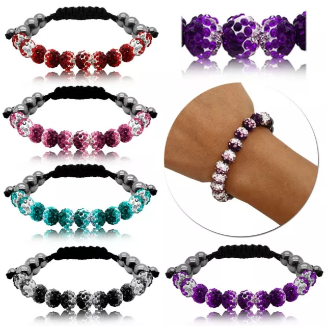 Shamballa Bracelet Boule Perles Chaîne Bisco Bangle Bijoux Fashion Enfants Femme