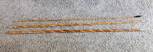 VINTAGE 3 PIECE BAMBOO FISHING CANE POLE SCREW TOGETHER (Thomas ?) ~ 137  LONG $79.99 - PicClick
