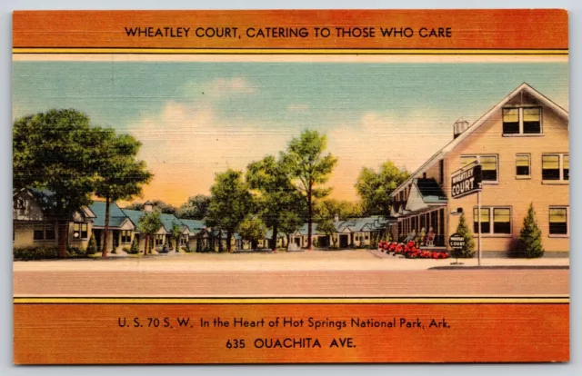 ROADSIDE~WHEATLEY COURT HOT Springs Park Arkansas~Vintage Linen ...