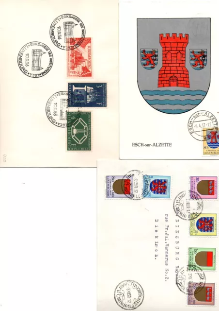 Luxemburg     3 Belege zwischen 1956 und 1959  voir scan