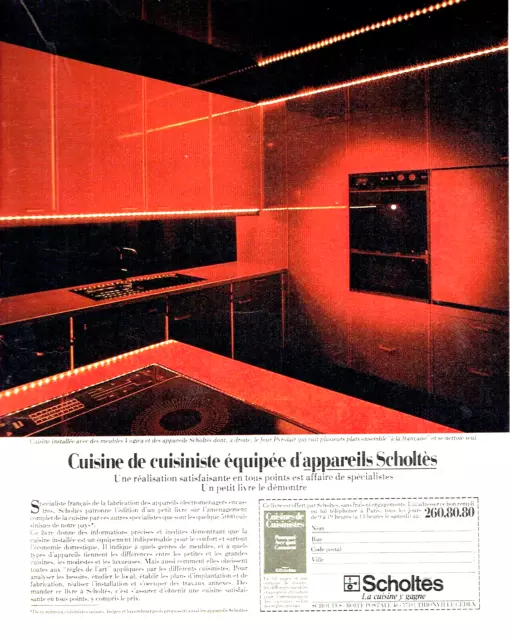 Publicité Advertising 03 24  1980  Scholtès  cuisine équipée  d'appareils éléctr