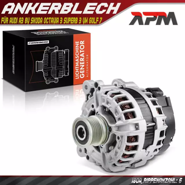 Lichtmaschine Generator 180A für Audi A3 8V Skoda Octavia 3 Superb 3 VW Golf 7