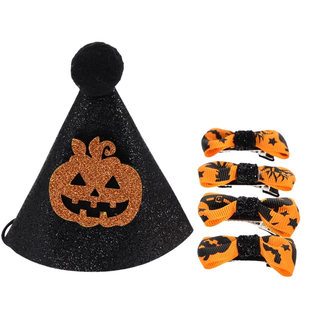 1 Set Halloween Dog Bowtie Welpen Bowtie Dekor Hunde Hat Dekor Haustier Party Re