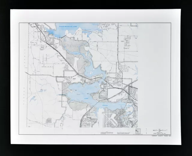 Texas Map Tarrant County Fort Worth Lake Sansom Park Lakeside Carswell Air Base