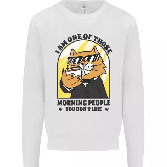 Cats Im One of Those Morning People Funny Kids Sweatshirt Jumper