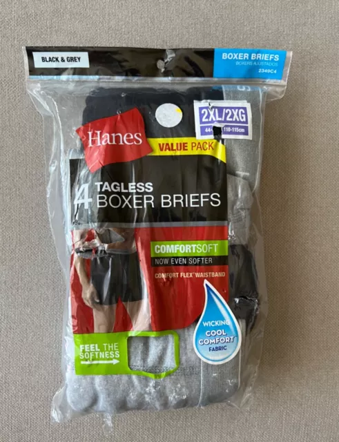 HANES MEN'S BOXER Briefs 8-PACK SIZE 2XL 3XL Tagless Underwear Random  Colors $26.99 - PicClick