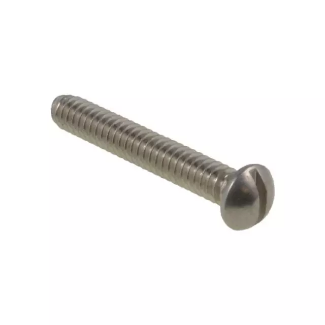 1/4" x 20 TPI BSW Imperial Coarse ROUND Head Slot Machine Screw Bolt Stainless