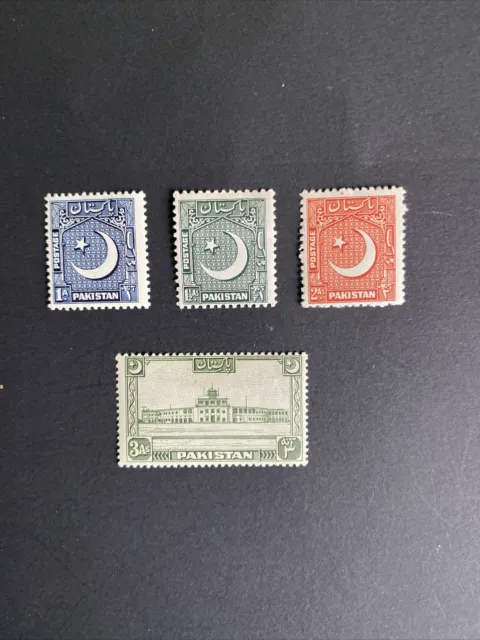 Pakistan  1949 Redrawn Definitive Short Set Mint Lightly Hinged Or Better.