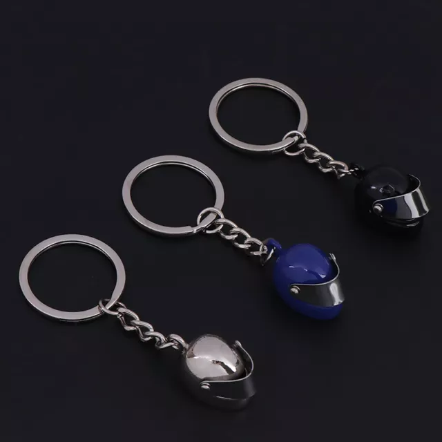 1x Creative motorcycle bicycle helmet key chain ring keychain keyring key fJS.YH 3