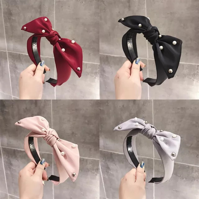 Women Tie Headband Twist Hairband Knot Cross Wide Hair Band Hoop Accessories