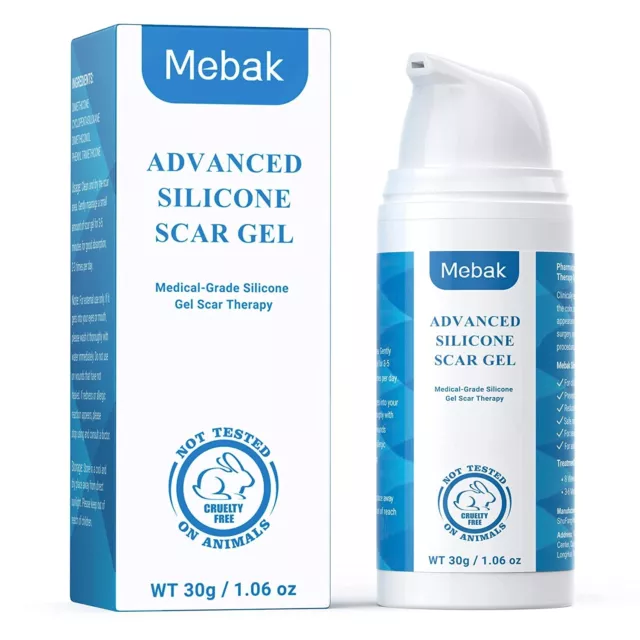 Mebak Silicone Scar Gel - Scar Therapy for Old and New Scars for Surgery, Injury