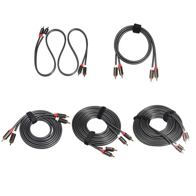 2RCA to 2 RCA Male to Male Gold-Plated Audio Cable for Home Theater DVD TV
