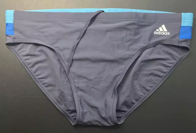 Klassische Badehose Herren von Adidas - Gr. 9 - Dunkelblau / Hellblau - Neu