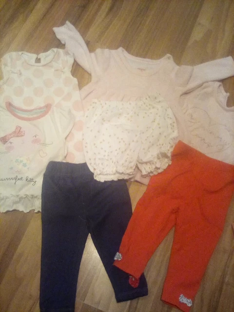 girls childrens 6-9 month bundle 7 items dresses shorts leggings BUNDLE