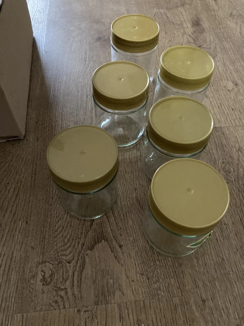 0,2 € /stück HONIGGLAS Neutralglas 500G mit Kunststoffdeckel Gold für Honig