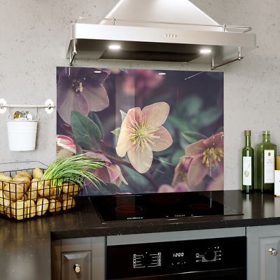 TEGOLA di vetro Splashback da cucina con forno PANNELLO 100x50 Alaska Ghiacciaio d'acqua 