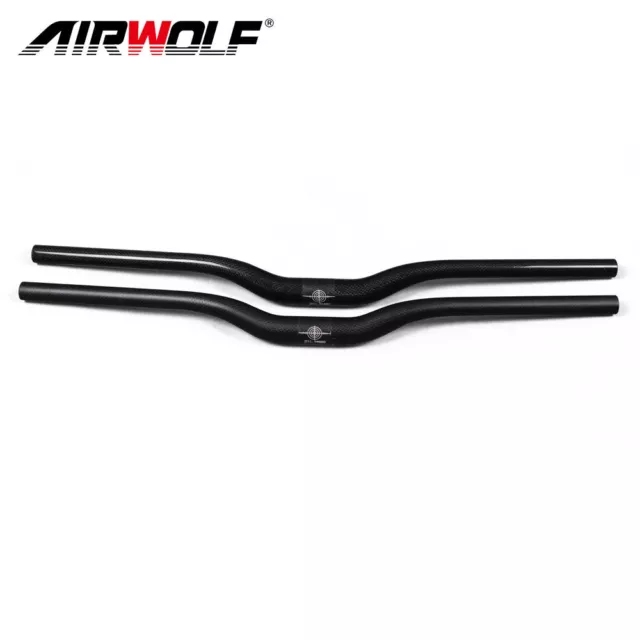 Carbon Fiber mtb Bike Handlebar Riser Bar Fahrrad Lenker 31.8*580-720mm