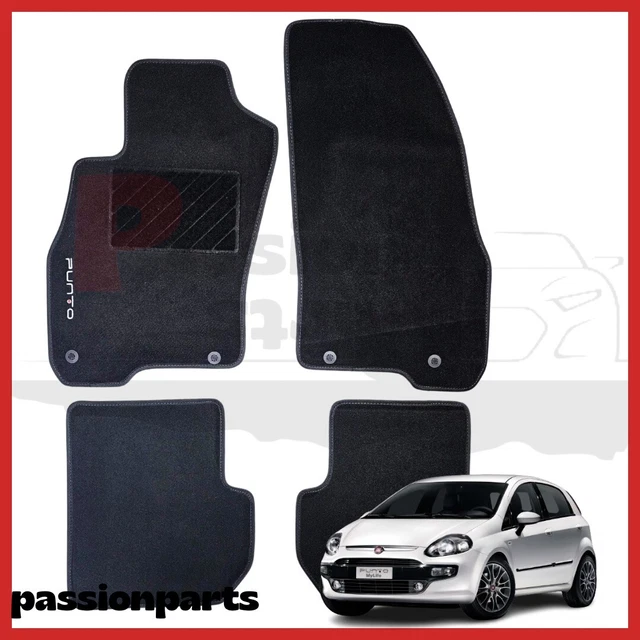 Tappetini Auto Compatibili Per Ford Ecosport - Set In Moquette Nera Con Logo Ricamato E Clip - 2