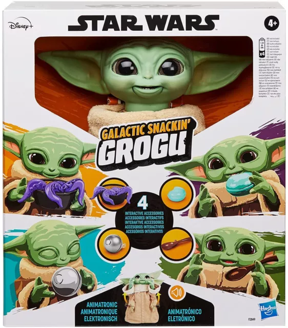 Hasbro Star Wars Galactic Snackin’ Grogu 23,5 cm große elektronische Figur mit ü