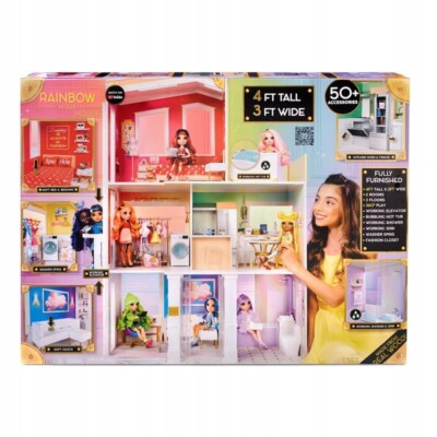 RAINBOW HIGH HOUSE Dollhouse Playset 4-Ft Tall & 3-Ft WIDE | 50+ SURPRISES $235.30 - PicClick AU