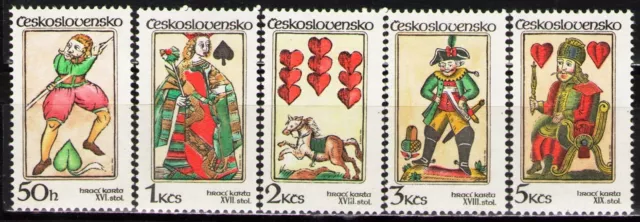 Czechoslovakia 1984 Sc2520-24  Mi2775-79  5v  mnh  Playing cards.