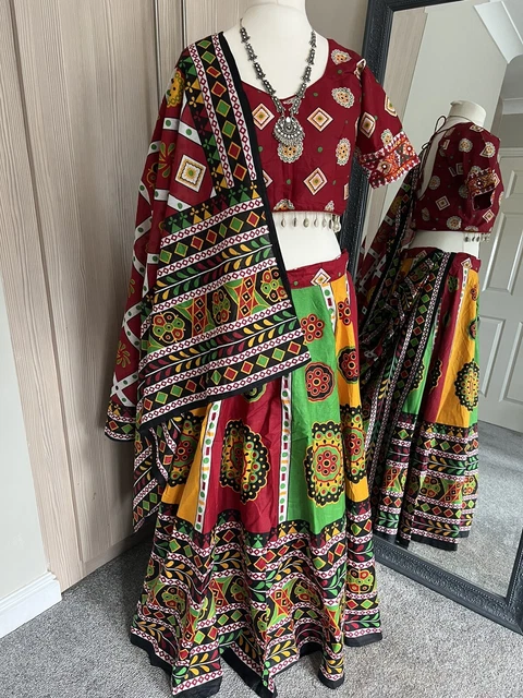 Lehenga Chaniya Choli... Taglia XL... Nuovissima... camicetta rossa
