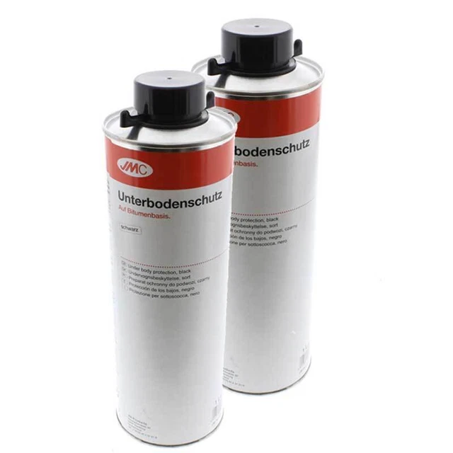 2 x Unterbodenschutz schwarz Bitumen 1 Liter JMC nicht Überlackierbar 5550012
