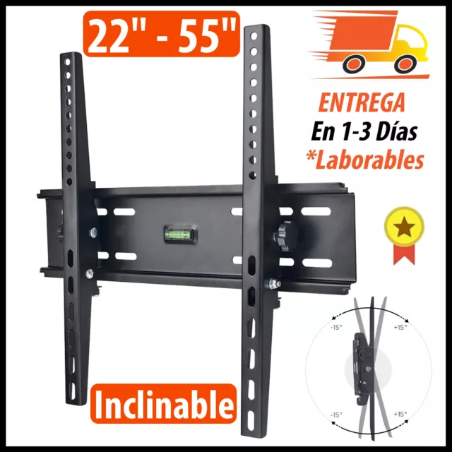 Soporte de TV para Pared Inclinable | Fijo LCD Televisión 22 hasta 55 Pulgadas