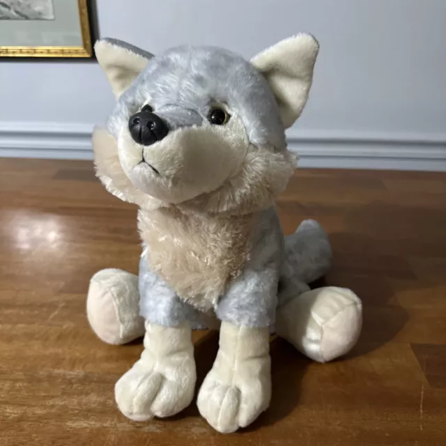 The Petting Zoo Gray Wolf Plush Stuffed Animal Made With Recycled Materials SOFT
