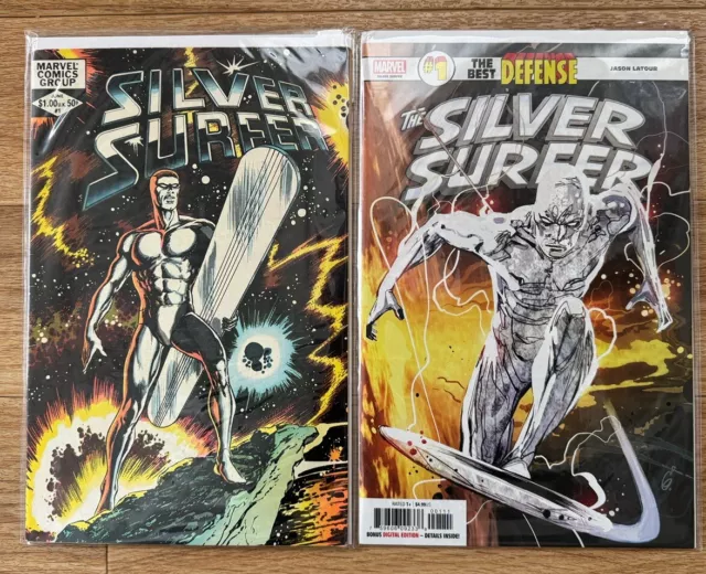 2 x Silver Surfer #1 One Shot Comics - Vol.2 (1982) + The Best Defense (2019)