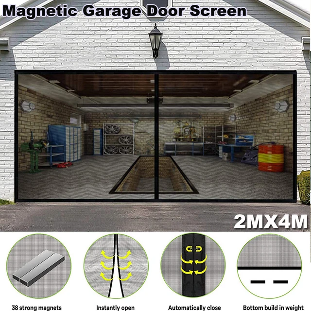 Pantalla magnética de puerta de garaje patio exterior manos libres malla de red de cribado Pantalla magnética de puerta de garaje patio exterior manos libres malla de red de cribado