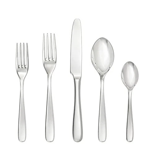 Fortessa Grand City 18/10 Stainless Steel Flatware 5 Piece Place Setting Se