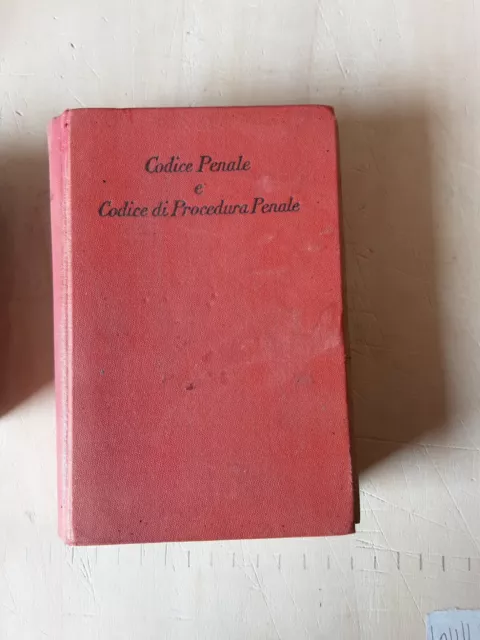 Codice Penale E Codice Di Procedura Penale 1930- Salani