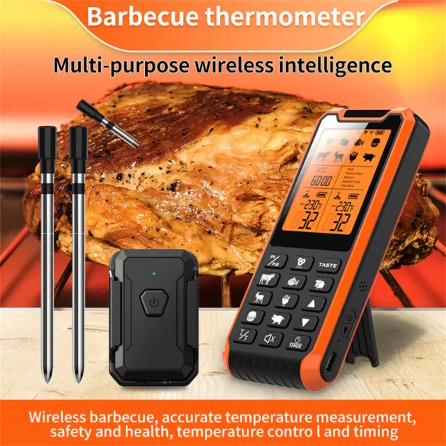 500FT Wireless Digital Cooking Meat Thermometer with 2 Probes APP for Oven BBQ