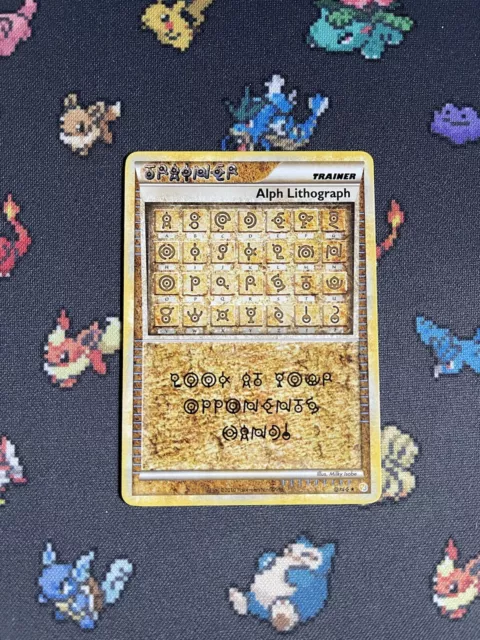 Tarjetas Pokémon Litografía Alfa UN Secreto Rara Corazón Oro y Plata Alma - (CASI NUEVO)