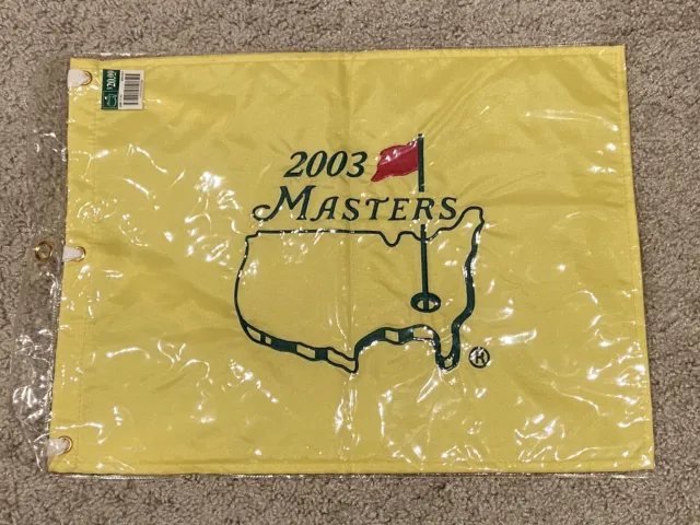 Official 2003 Masters Flag Mike Weir Win