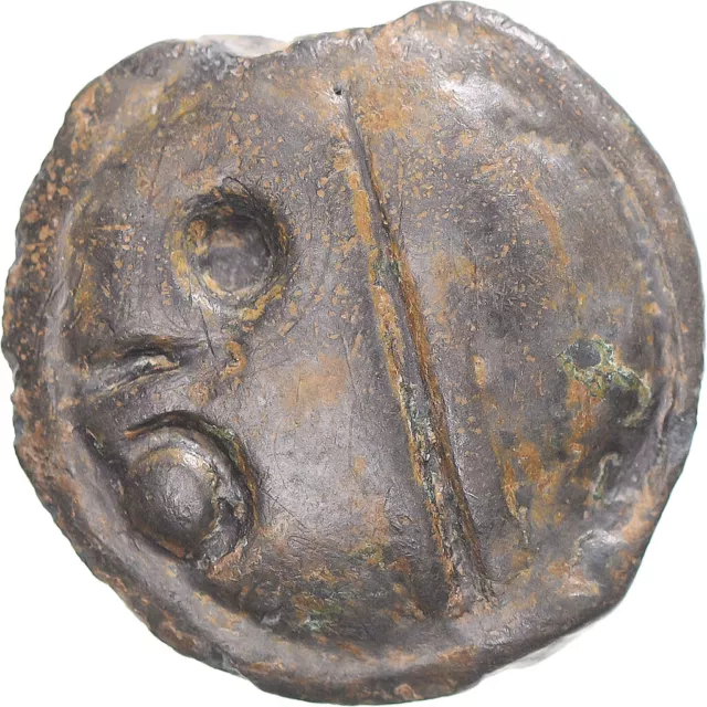 [#343381] Coin, Sequani, Potin à la grosse tête, 1st century BC, Besançon, AU(50