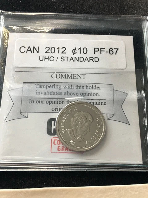 2012  Canada  Coin Mart  Graded Canadian,  ¢10  Cent, **PF-67 UHC Standard**