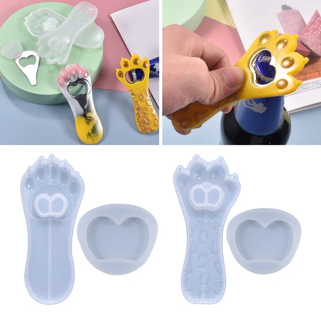 Flasche Opener Keychain Silikon Form DIY Kristall Epoxy Harz Casting Formen