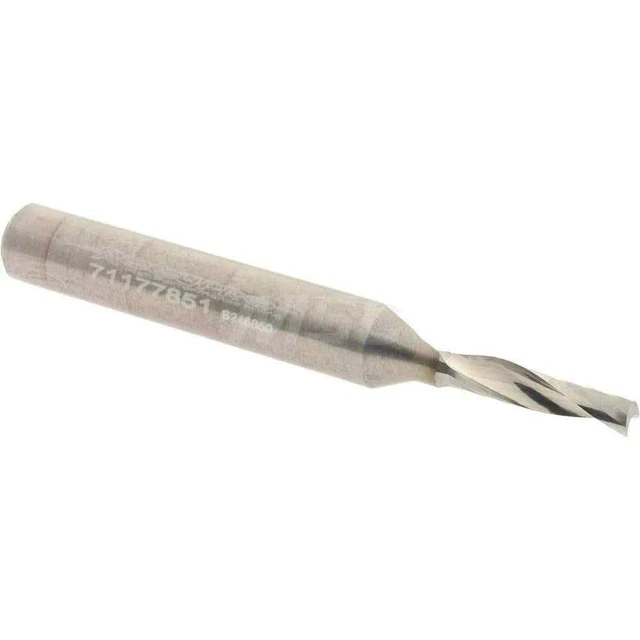 Accupro OCSFP12544 Spiral Router Bit: 0.125" Dia, 0.5" LOC, 1/4" Shank, Upcut
