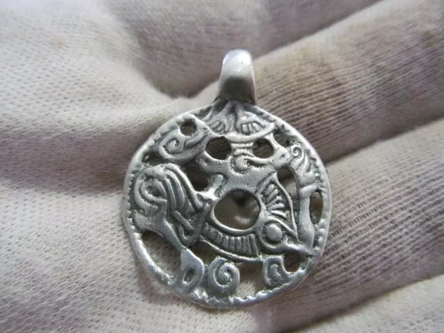 Ancient Silver Zomorphic amulet Viking Kievan Rus 9-10 AD №798/11 (copy)