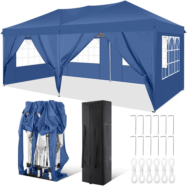 Pavillon 6x3 m Partyzelt Festzelt Gartenzelt Unterstand PE Professional Zelt DE