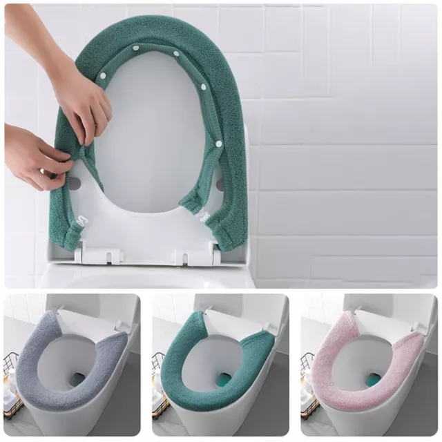 Fundas de asiento de inodoro suaves lavables y cálidas universalmente adecuadas para cualquier tamaño