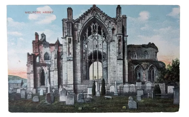 Melrose Abbey Postcard, Scotland, Star Series, Unposted