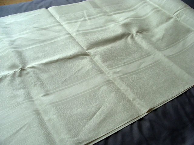 Tissu Fil De Lin Et Soie Metrages Pr  Immense Nappe De 4M50X1M60 & 18 Serviettes