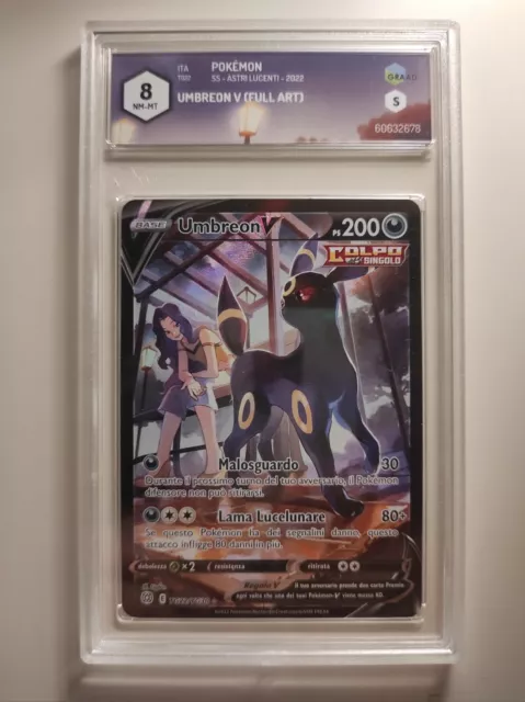 Pokémon Umbreon V TG22/TG30 Astri Lucenti Full art ita Graad 8